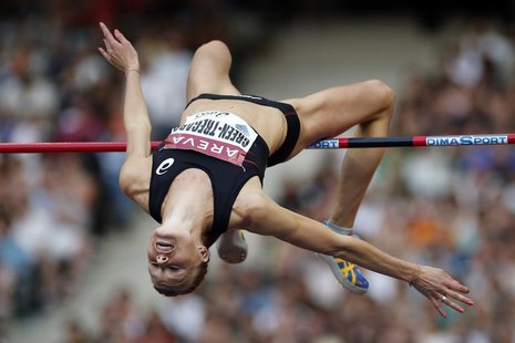 Emma Green Tregaro of Sweden competes in the women's high jump event during the IAAF Diamond League athletics meeting at the Stade de France Emma Green Tregaro of Sweden competes in the women's high jump event during the IAAF Diamond League athletics meeting at the Stade de France
