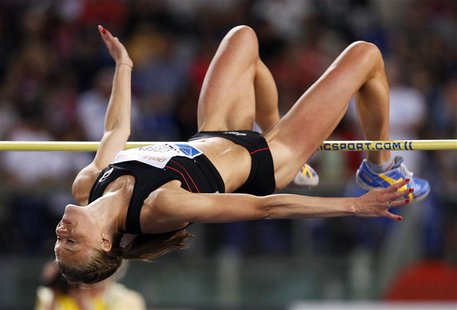 Emma Green Tregaro of Sweden competes in the women's high jump event during the Golden Gala IAAF Diamond League at the Olympic stadium in Ro Emma Green Tregaro of Sweden competes in the women's high jump event during the Golden Gala IAAF Diamond League at the Olympic stadium in Ro