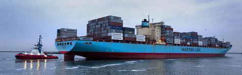 The Carsten Maersk, the first container ship to sail from Japan to Rotterdam since the nuclear disaster at Fukushima, enters Europe's larges The Carsten Maersk, the first container ship to sail from Japan to Rotterdam since the nuclear disaster at Fukushima, enters Europe's larges