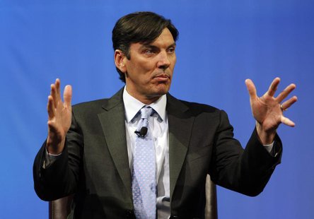 Chairman and CEO of AOL Tim Armstrong speaks during a panel session at The Cable Show in Boston, Massachusetts May 21, 2012. REUTERS/Jessica Chairman and CEO of AOL Tim Armstrong speaks during a panel session at The Cable Show in Boston, Massachusetts May 21, 2012. REUTERS/Jessica