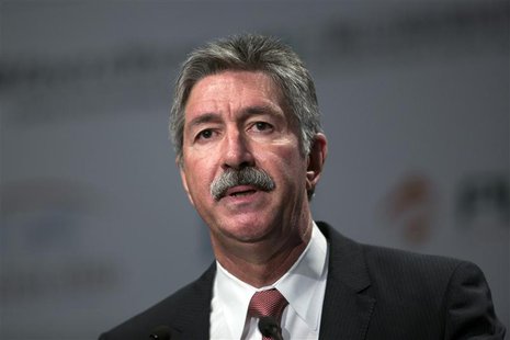 Mario Longhi, executive vice president and chief operating officer of U.S. Steel speaks during the Steel Success Strategies conference in Ne Mario Longhi, executive vice president and chief operating officer of U.S. Steel speaks during the Steel Success Strategies conference in Ne