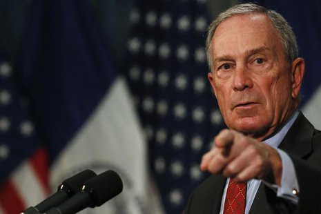 New York City Mayor Michael Bloomberg gestures while speaking to the media about a judge's ruling on "stop and frisk" at City Hall in New Yo New York City Mayor Michael Bloomberg gestures while speaking to the media about a judge's ruling on "stop and frisk" at City Hall in New Yo