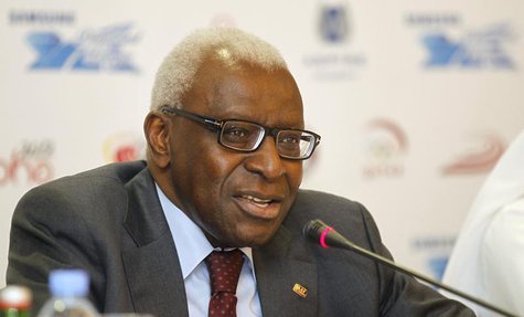 International Association of Athletics Federations (IAAF) President Lamine Diack speaks during a news conference for the Diamond League athl International Association of Athletics Federations (IAAF) President Lamine Diack speaks during a news conference for the Diamond League athl