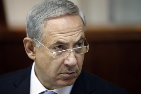 Israel's Prime Minister Benjamin Netanyahu attends the weekly cabinet meeting in Jerusalem August 4, 2013. REUTERS/Gali Tibbon/Pool Israel's Prime Minister Benjamin Netanyahu attends the weekly cabinet meeting in Jerusalem August 4, 2013. REUTERS/Gali Tibbon/Pool
