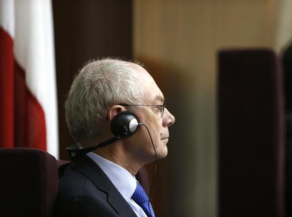 President of the European Council Herman Van Rompuy listens to Malta's Prime Minister Joseph Muscat's reply to his address to the Maltese pa President of the European Council Herman Van Rompuy listens to Malta's Prime Minister Joseph Muscat's reply to his address to the Maltese pa