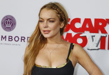 Actress Lindsay Lohan arrives at the premiere of the film "Scary Movie 5" in Hollywood April 11, 2013. REUTERS/Fred Prouser Actress Lindsay Lohan arrives at the premiere of the film "Scary Movie 5" in Hollywood April 11, 2013. REUTERS/Fred Prouser