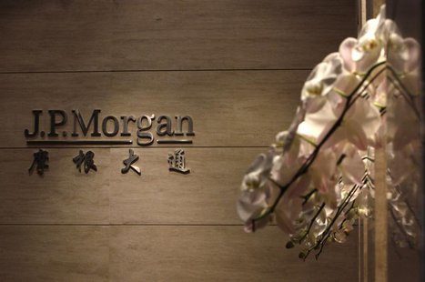 The JP Morgan sign is pictured at its Beijing office, in this picture taken December 13, 2010. REUTERS/Jason Lee The JP Morgan sign is pictured at its Beijing office, in this picture taken December 13, 2010. REUTERS/Jason Lee