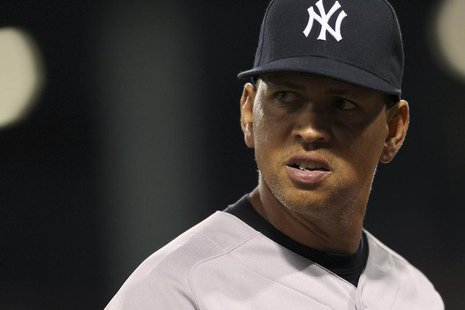 New York Yankees' Alex Rodriguez looks over his shoulder during their MLB American League baseball game against the Boston Red Sox in Boston New York Yankees' Alex Rodriguez looks over his shoulder during their MLB American League baseball game against the Boston Red Sox in Boston