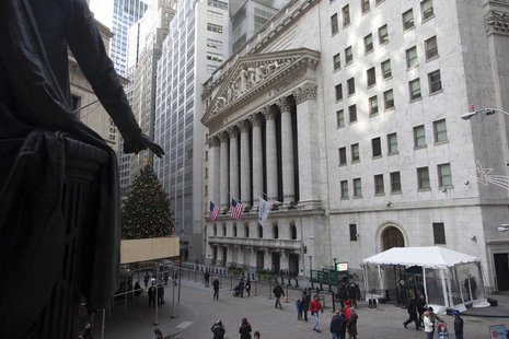 An exterior shot of the New York Stock Exchange in New York December 20, 2012. REUTERS/Andrew Kelly An exterior shot of the New York Stock Exchange in New York December 20, 2012. REUTERS/Andrew Kelly