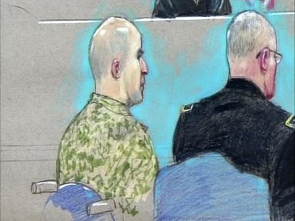 U.S. Army Major Nidal Malik Hasan (L) appears before the Fort Hood Chief Circuit Judge Colonel Gregory Gross with a military lawyer (R) duri U.S. Army Major Nidal Malik Hasan (L) appears before the Fort Hood Chief Circuit Judge Colonel Gregory Gross with a military lawyer (R) duri