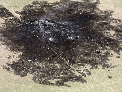 B1B crash site (CBS News) B1B crash site (CBS News)