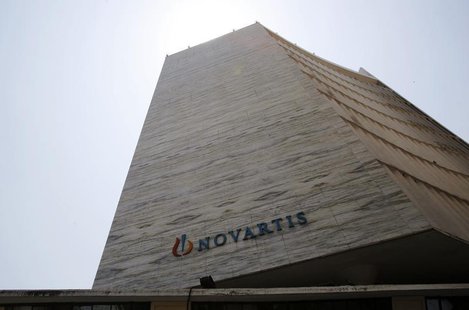 A Novartis logo is pictured on its headquarters building in Mumbai April 1, 2013. REUTERS/Vivek Prakash A Novartis logo is pictured on its headquarters building in Mumbai April 1, 2013. REUTERS/Vivek Prakash