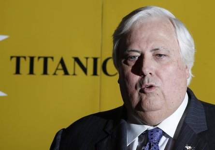 Australian Billionaire Clive Palmer speaks at a news conference to announce his plan to build Titanic II, a modern replica of the doomed oce Australian Billionaire Clive Palmer speaks at a news conference to announce his plan to build Titanic II, a modern replica of the doomed oce