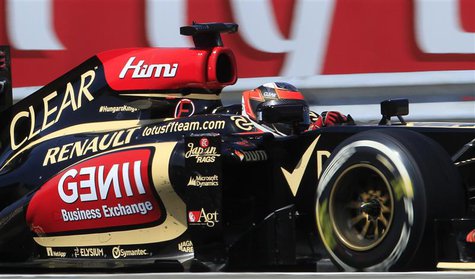 Lotus F1 Formula One driver Kimi Raikkonen of Finland drives during the Hungarian F1 Grand Prix at the Hungaroring circuit in Mogyorod, near Lotus F1 Formula One driver Kimi Raikkonen of Finland drives during the Hungarian F1 Grand Prix at the Hungaroring circuit in Mogyorod, near