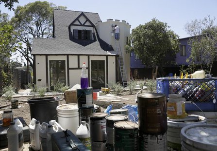 A Tudor-style home is being renovated for resale in the Silver Lake neighborhood of Los Angeles, California August 5, 2013. REUTERS/Jason Re A Tudor-style home is being renovated for resale in the Silver Lake neighborhood of Los Angeles, California August 5, 2013. REUTERS/Jason Re