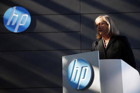 Meg Whitman, chief executive officer and president of Hewlett-Packard, speaks during the grand opening of the company's Executive Briefing C Meg Whitman, chief executive officer and president of Hewlett-Packard, speaks during the grand opening of the company's Executive Briefing C