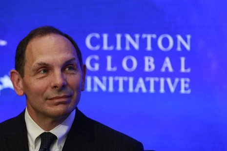 Bob McDonald, then-CEO of Procter & Gamble, looks on during a water purification event at the Clinton Global Initiative in New York, in this Bob McDonald, then-CEO of Procter & Gamble, looks on during a water purification event at the Clinton Global Initiative in New York, in this