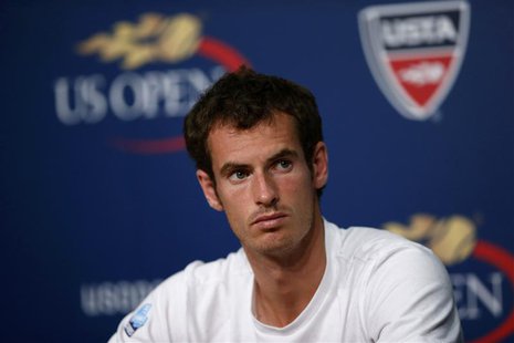 Tennis player Andy Murray of Britain speaks during a news conference after Arthur Ashe Kids' Day at the USTA Billie Jean King National Tenni Tennis player Andy Murray of Britain speaks during a news conference after Arthur Ashe Kids' Day at the USTA Billie Jean King National Tenni