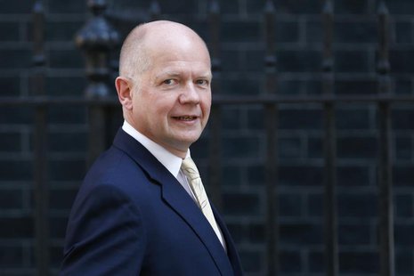 Britain's Foreign Secretary William Hague arrives at 10 Downing Street, in central London, July 15, 2013. REUTERS/Andrew Winning Britain's Foreign Secretary William Hague arrives at 10 Downing Street, in central London, July 15, 2013. REUTERS/Andrew Winning