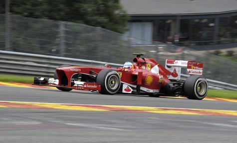 Ferrari Formula One driver Fernando Alonso of Spain drives during the Belgian F1 Grand Prix at the Circuit of Spa-Francorchamps August 25, 2 Ferrari Formula One driver Fernando Alonso of Spain drives during the Belgian F1 Grand Prix at the Circuit of Spa-Francorchamps August 25, 2