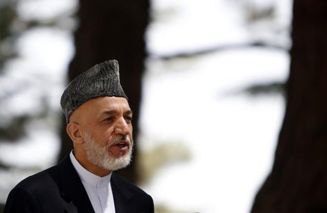 Afghan President Hamid Karzai speaks during a news conference in Kabul August 24, 2013. REUTERS/Mohammad Ismail Afghan President Hamid Karzai speaks during a news conference in Kabul August 24, 2013. REUTERS/Mohammad Ismail