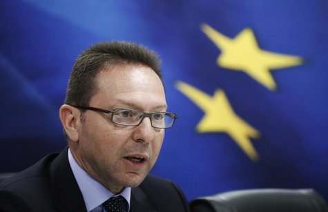 Greece's Finance Minister Yannis Stournaras adrresses reporters during a news conference on the liberalisation of closed professions and mar Greece's Finance Minister Yannis Stournaras adrresses reporters during a news conference on the liberalisation of closed professions and mar