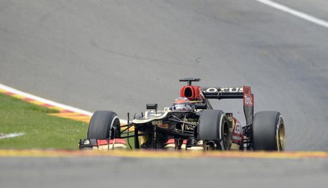 Lotus Formula One driver Kimi Raikkonen of Finland drives during the Belgian F1 Grand Prix at the Circuit of Spa-Francorchamps August 25, 20 Lotus Formula One driver Kimi Raikkonen of Finland drives during the Belgian F1 Grand Prix at the Circuit of Spa-Francorchamps August 25, 20