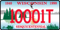 Wisconsin Sesquicentennial License Plate (Photo by: Wisconsin DOT). Wisconsin Sesquicentennial License Plate (Photo by: Wisconsin DOT).