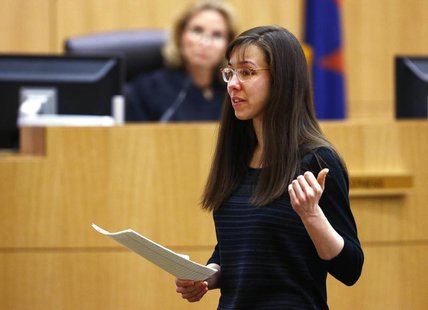 Jodi Arias addresses the jury during the penalty phase of her murder trial at Maricopa County Superior Court in Phoenix, Arizona May 21, 201 Jodi Arias addresses the jury during the penalty phase of her murder trial at Maricopa County Superior Court in Phoenix, Arizona May 21, 201