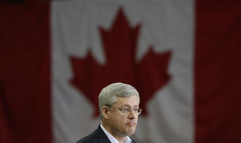 Canadian Prime Minister Stephen Harper takes part in a news conference in Hay River, Northwest Territories August 20, 2013. REUTERS/Chris Wa Canadian Prime Minister Stephen Harper takes part in a news conference in Hay River, Northwest Territories August 20, 2013. REUTERS/Chris Wa