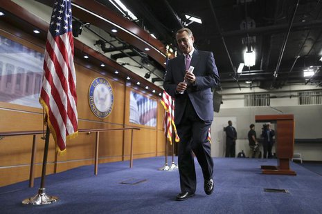 U.S. House Speaker John Boehner (R-OH) departs after a news conference on Capitol Hill in Washington, June 27, 2013. REUTERS/Jonathan Ernst U.S. House Speaker John Boehner (R-OH) departs after a news conference on Capitol Hill in Washington, June 27, 2013. REUTERS/Jonathan Ernst