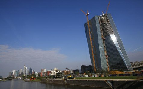 The early morning sun glints off the facade of the new headquarters of the European Central Bank (ECB) which is under construction in Frankf The early morning sun glints off the facade of the new headquarters of the European Central Bank (ECB) which is under construction in Frankf
