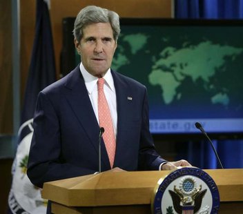 United States Secretary of State John Kerry addresses the media on the Syrian situation in Washington August 26, 2013. REUTERS/Gary Cameron United States Secretary of State John Kerry addresses the media on the Syrian situation in Washington August 26, 2013. REUTERS/Gary Cameron