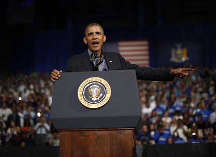U.S. President Barack Obama delivers remarks at the University of Buffalo, New York, August 22, 2013. Obama is travelling through New York s U.S. President Barack Obama delivers remarks at the University of Buffalo, New York, August 22, 2013. Obama is travelling through New York s