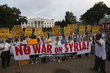 The "Act now to stop war and end racism" (ANSWER) coalition holds a rally outside the White House in Washington, August 29, 2013. The group The "Act now to stop war and end racism" (ANSWER) coalition holds a rally outside the White House in Washington, August 29, 2013. The group
