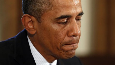 U.S. President Barack Obama pauses while speaking to reporters about Syria during a meeting with Baltic leaders in the Cabinet Room of the W U.S. President Barack Obama pauses while speaking to reporters about Syria during a meeting with Baltic leaders in the Cabinet Room of the W