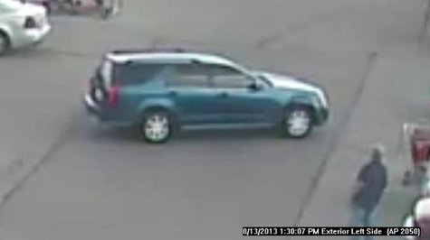 Vehicle used in counterfeit money incidents at Bellevue Target store on Aug. 13, 2013. (Photo by: Brown County Sheriff's Department). Vehicle used in counterfeit money incidents at Bellevue Target store on Aug. 13, 2013. (Photo by: Brown County Sheriff's Department).