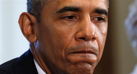 U.S. President Barack Obama pauses while speaking about Syria to reporters during a meeting with Baltic leaders in the Cabinet Room of the W U.S. President Barack Obama pauses while speaking about Syria to reporters during a meeting with Baltic leaders in the Cabinet Room of the W
