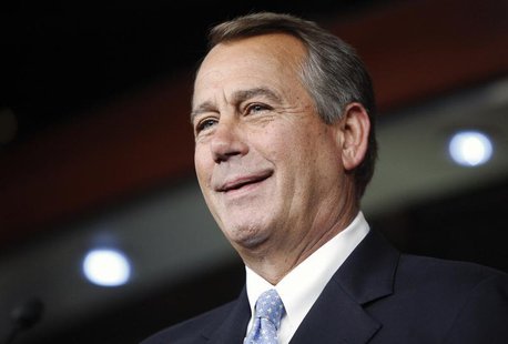 U.S. House Speaker John Boehner (R-OH) smiles during a news conference at the U.S. Capitol in Washington, June 20, 2013. REUTERS/Jonathan Er U.S. House Speaker John Boehner (R-OH) smiles during a news conference at the U.S. Capitol in Washington, June 20, 2013. REUTERS/Jonathan Er
