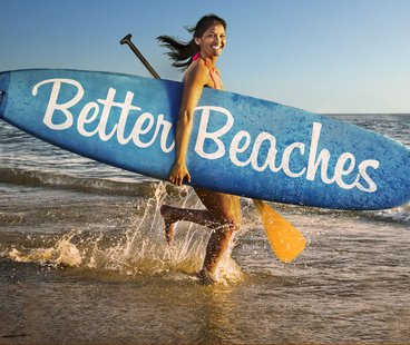 One of the photos used in the ad campaign to catch the eye of former Michiganders trying to start their lives on the south end of Lake Michigan. One of the photos used in the ad campaign to catch the eye of former Michiganders trying to start their lives on the south end of Lake Michigan.