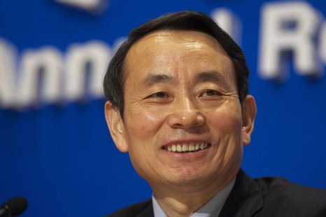 Chairman of PetroChina Jiang Jiemin releases the company's annual results at a news conference in Hong Kong March 19, 2008. REUTERS/Garrige Chairman of PetroChina Jiang Jiemin releases the company's annual results at a news conference in Hong Kong March 19, 2008. REUTERS/Garrige