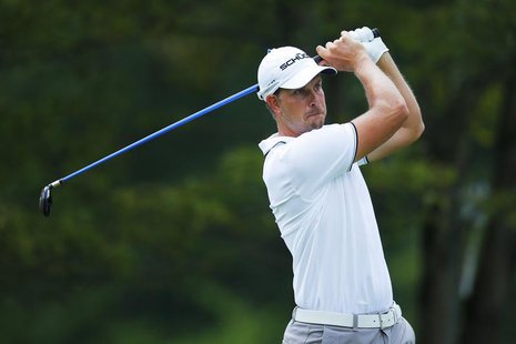 Henrik Stenson of Sweden hits his tee shot on the fourth hole during the final round of the Deutsche Bank Championship golf tournament in No Henrik Stenson of Sweden hits his tee shot on the fourth hole during the final round of the Deutsche Bank Championship golf tournament in No
