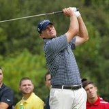 Steve Stricker of the United States hits his tee shot on the third hole during the final round of the Deutsche Bank Championship golf tourna Steve Stricker of the United States hits his tee shot on the third hole during the final round of the Deutsche Bank Championship golf tourna