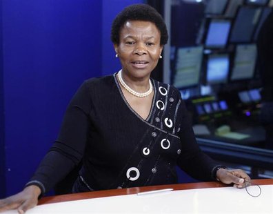 South Africa's Minister of Mineral Resources, Susan Shabangu, speaks during an interview at the Reuters Global Mining and Steel Summit in Ne South Africa's Minister of Mineral Resources, Susan Shabangu, speaks during an interview at the Reuters Global Mining and Steel Summit in Ne