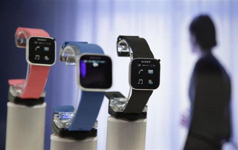 Sony's SmartWatch is on display during a press preview day before the official start of the IFA consumer electronics fair in Berlin, August Sony's SmartWatch is on display during a press preview day before the official start of the IFA consumer electronics fair in Berlin, August