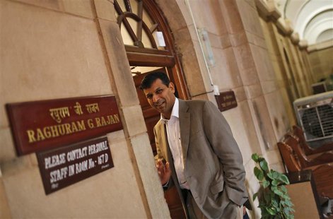 India's chief economic adviser Raghuram Rajan stands outside his room at the finance ministry in New Delhi August 6, 2013. REUTERS/Adnan Abi India's chief economic adviser Raghuram Rajan stands outside his room at the finance ministry in New Delhi August 6, 2013. REUTERS/Adnan Abi