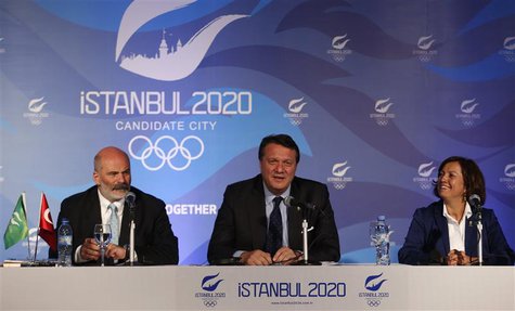 Hasan Arat, Bid Chairman and the Vice President of the Turkish National Olympic Committee, Alp Berker (L), Director of Sport at Istanbul 202 Hasan Arat, Bid Chairman and the Vice President of the Turkish National Olympic Committee, Alp Berker (L), Director of Sport at Istanbul 202