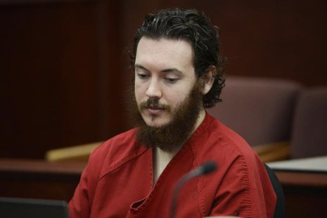James Holmes sits in court for an advisement hearing at the Arapahoe County Justice Center in Centennial, Colorado June 4, 2013. REUTERS/And James Holmes sits in court for an advisement hearing at the Arapahoe County Justice Center in Centennial, Colorado June 4, 2013. REUTERS/And