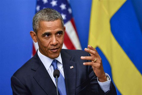 U.S. President Barack Obama speaks during his news conference with Swedish Prime Minister Fredrik Reinfeldt at the chancellery in Stockholm, U.S. President Barack Obama speaks during his news conference with Swedish Prime Minister Fredrik Reinfeldt at the chancellery in Stockholm,