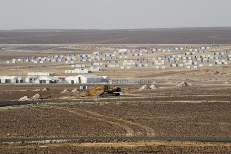 A general view of the Azraq Syrian Refugee Camp, the third of its kind, under construction near Al Azraq, 80km (50 miles) east of Amman, Sep A general view of the Azraq Syrian Refugee Camp, the third of its kind, under construction near Al Azraq, 80km (50 miles) east of Amman, Sep